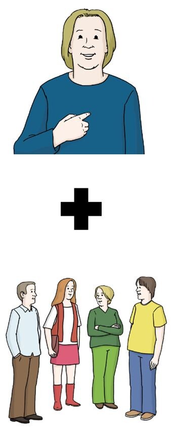 fünf Personen fünf Personen