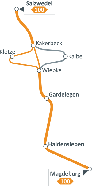 Netzplan - Linie 100